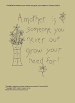 Primitive Stitchery Pattern, "A mother is someone you never outgrow your need for!"