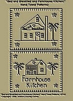 Primitive Stitchery Patterns, "Bed and Breakfast and Farmhouse Kitchen!" Hand Towel Patterns!