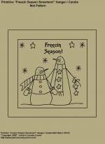 Primitive Stitchery Pattern, "Freezin Season!" Hanger / Candle Mat!