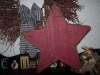 Primitive Wooden Americana Star with Vines and Berries!